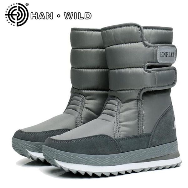 

new winter thickening women's snow boots waterproof boots female anti-slip ankle snow thermal shoes botas mujer plus size, Black