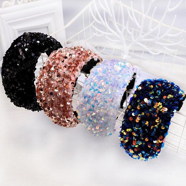 

new fashion headband wide side hairband women shining candy plastic hair band turban hair accessories, Slivery;white