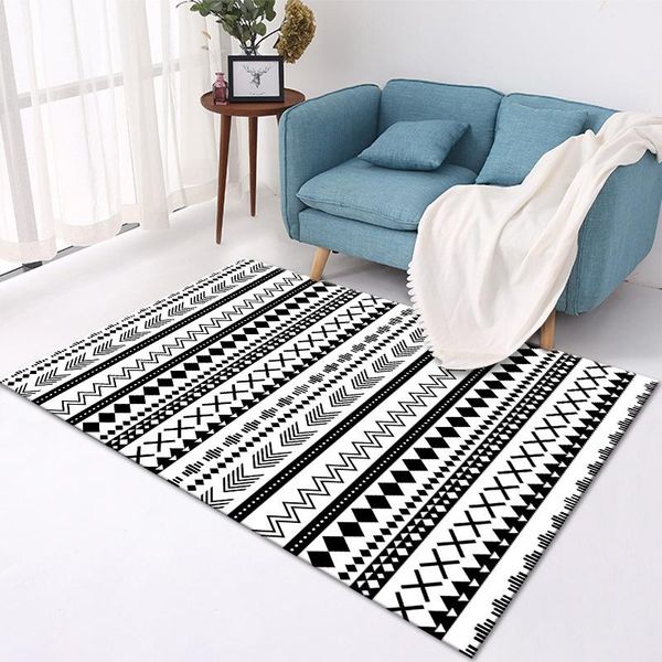 

ins modern japanese-style wood floor rug for living room non-slip antifouling carpet for bedroom parlor factory supply