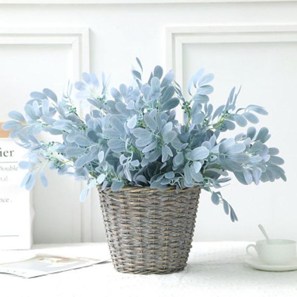 

decorative flowers & wreaths 1pcs simulation flower green plants creative artificial jujube leaves wedding party decor home flower1