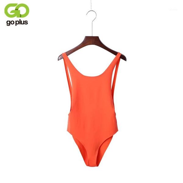 

women's jumpsuits & rompers goplus bodysuit 2021 summer orange sleeveless backless women jumpsuit bandage body romper casual ladies sli, Black;white
