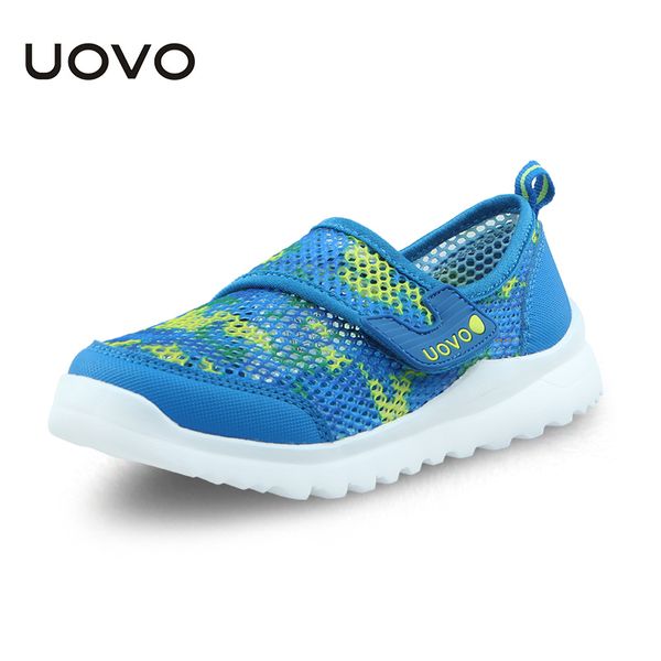 

uovo spring summer kids shoes breathable casual shoes for boys and girls light-weight sport shoes kids sneakers size 28#-37# lj200908, Black;red