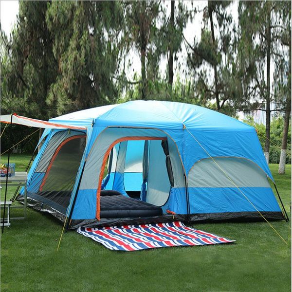 

tent 8-12 person outdoor new big space camping outing two bedroom tent ultra-large hight quality waterproof camping