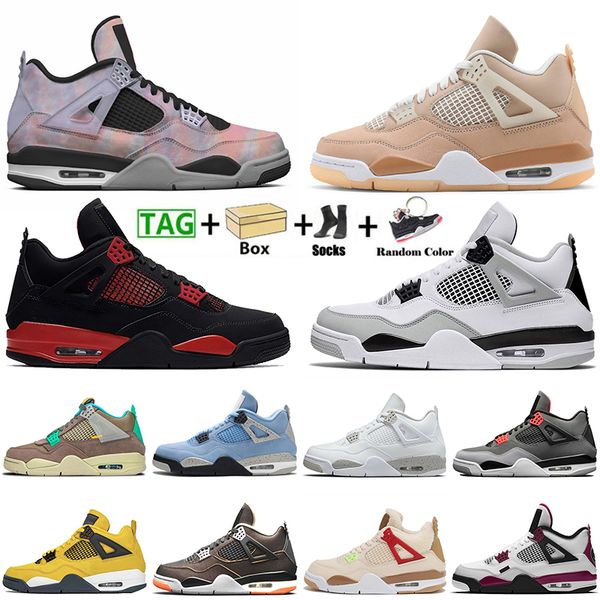 

black cat 4 4s men women high basketball shoes zen master designer sneakers taupe haze university blue cactus jack shimmer fire red metallic