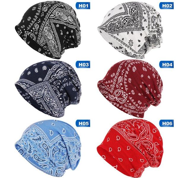 

thin skullies and beanies women autumn winter dual-use vintage cashew design hat for ladies
