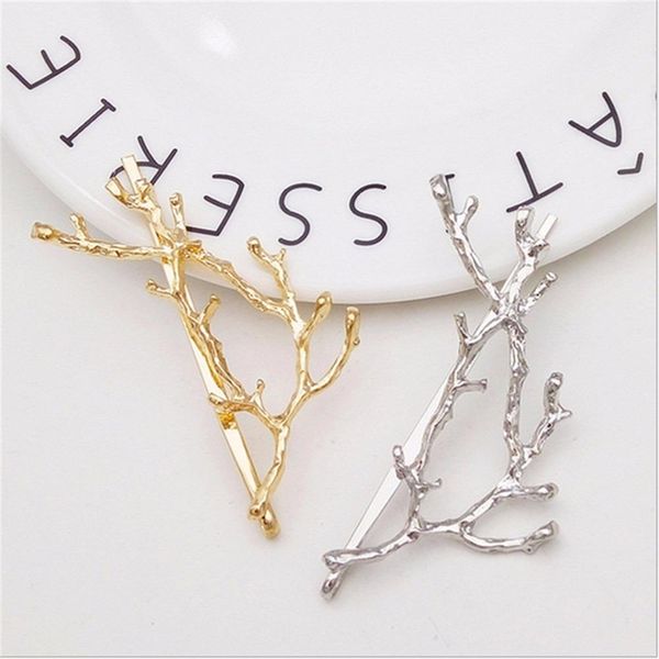 

2020 elegant metal gold silver tree branches hairpins hair accessories barrettes hair clips women girls hairgrips headdress swy bbyhvi