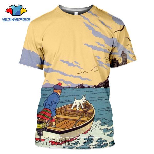 

tintin japanese cartoon 3d print shirts aesthetic anime anime men clothing