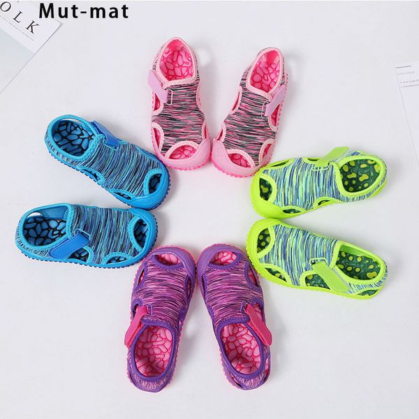 

children's sandals boys beach shoes solid bottom soft wear non-slip girls baby toddler shoes kids barefoot shoes y200623, Black;red