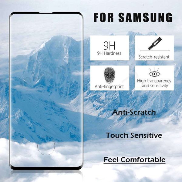 

ve1q3d curved tempered samsung s20 s10e s9 s8 plus note 10 pro, 9d protective glass for a7 a10s a30 a50 a70 a51 a71