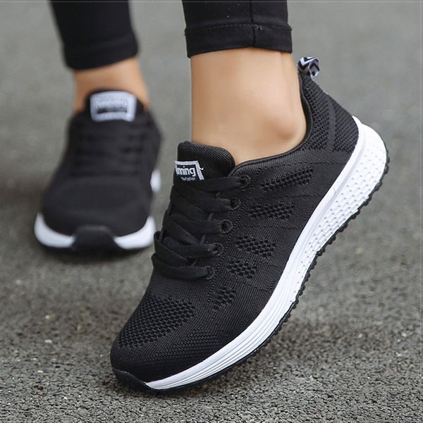 

designer women shoes super light sneaks for women vulcanize shoes sport basket femme walking white sneaks women casual tenis femin, Black