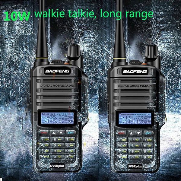 

2020 uv9r plus waterproof walkie talkie 10w baofeng uv 9r plusÂ with 4800mah two way radio comunicador uhf vhf cb ham radio px fm1