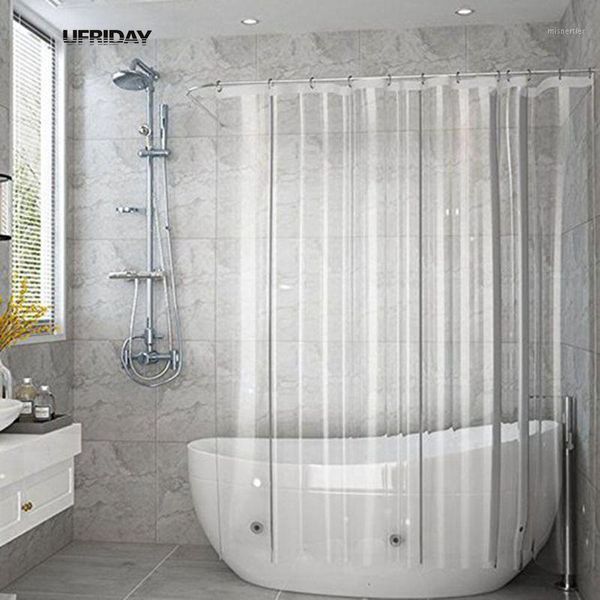 

shower curtains ufriday full transparent curtain clear bath liner peva mildew proof waterproof fabric bathroom for home1