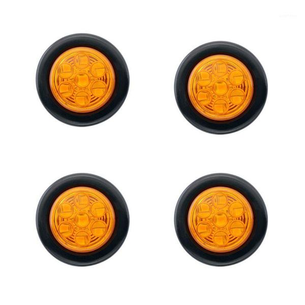 

4pcs car round side marker 24v lights truck 7 leds lights round trailer lamp b36b1