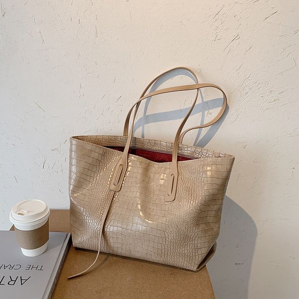 

2020 новый крокодиловой шаблон женщин handhand handbagfashionable и универсален одно плечо сумка большой емкости большая сумка i9o5e