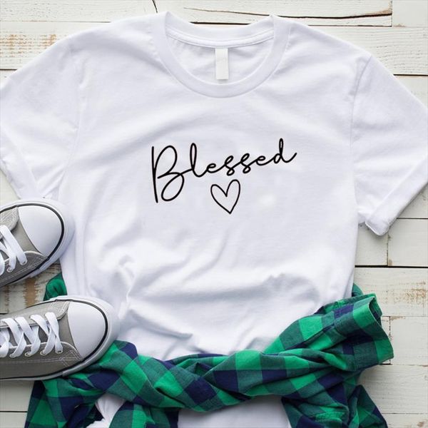 

блаженны love heart graphic футболки женщины причинная christian эстетическая tshirt религия иисус бог с коротким рукавом топы drop доставка, White