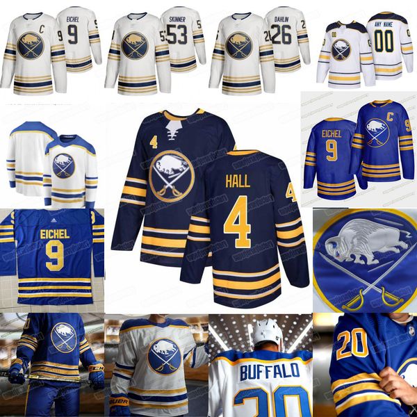 

4 taylor hall 2020 buffalo sabres jack eichel zach bogosian rasmus ristolainen rasmus dahlin bogosian olofsso cody eakin jersey, Black;red