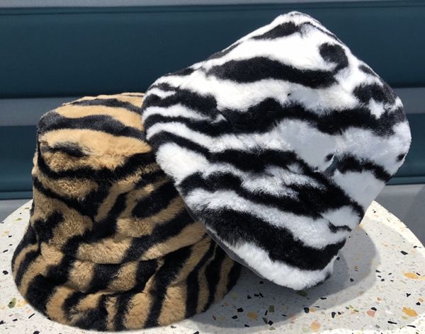 

2020 new japanese retro online celebrity joker plush fisherman hat children korean version of autumn and winter warm face small zebra bucket, Blue;gray