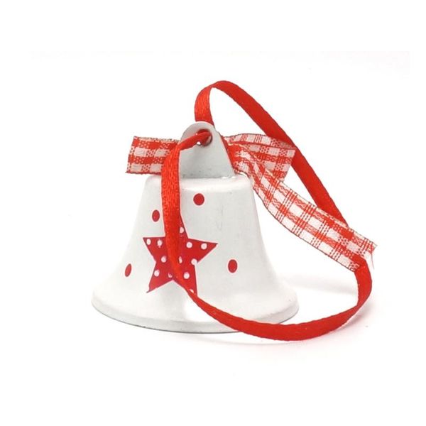

christmas decoration 6pcs red white metal czech marry christmas bell for home 42mm42mm40mm pendants ornament jingle bells bbyzvi