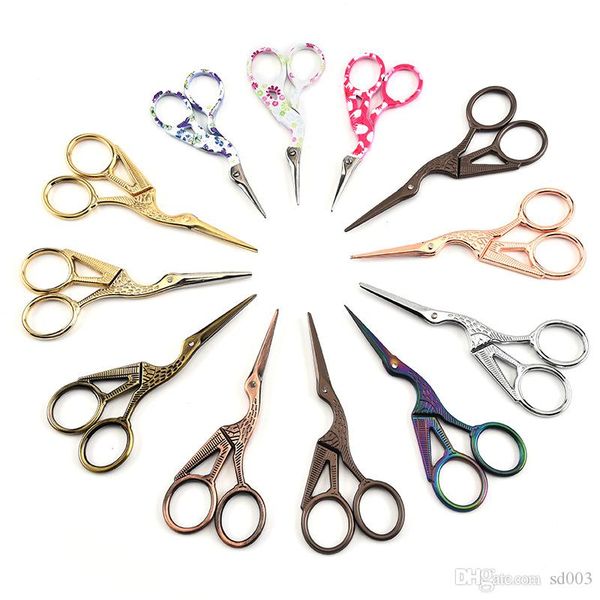 

metal vintage style scissor stainless steel multicolor home crane scissors fit yarn tea threadhead cross embroidery tool durable 4 8fl e1