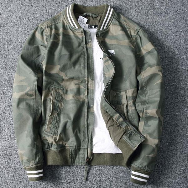 

men's jackets camouflage and coats spring outdoor streetwear name brand army style cotton jacket male baseball b698, Black;brown