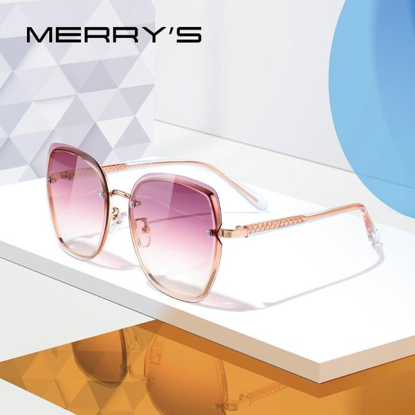 

merrys design женщины мода cat eye солнцезащитные очки женские солнцезащитные очки без оправы кадров тонированные объектива uv400 защиты s62, White;black