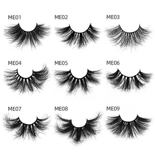 

25mm false eyelashes 100% premium mink lashes only tray full handmade up lashes volume faux cils fake lashes