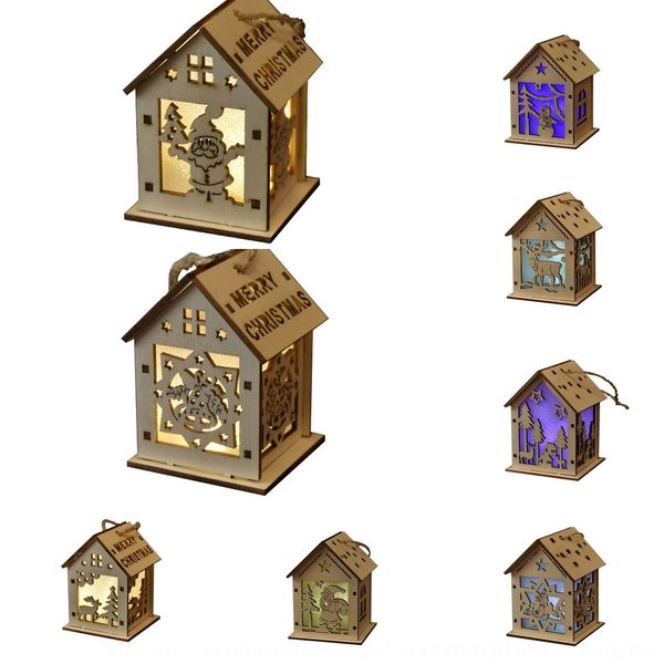 

lvw4c рождественского света дом деревянного украшения снег украшение дом елка diy аксессуары висят аксессуары diy подарочных окон деко