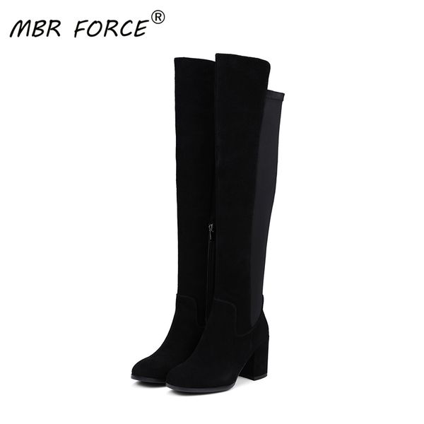 

bootsmr force discount luxury women's bootsnew quality dairy cow gamuza winter ladies of the round leaders wear zipper black high heels