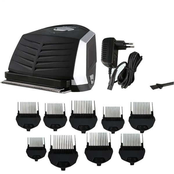 Trimador profissional de barba de cabelos de barba de barba de barba elétrica profissional com 9 pentes de cabelo para homens, bebê