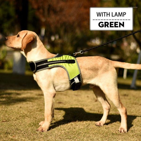 

dog collars & leashes k-shaped luminous led harness for pet dog. chest harness. medium and large dogs night travel1