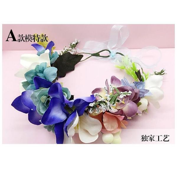 

24 designs bride wedding flower wreath bohemia beach hair crown women headdress jewelry studio ps ornaments hair acc qylzpf