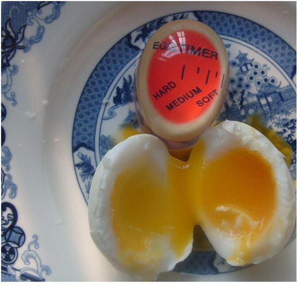 

1pc egg perfect color changing timer yummy soft hard boiled eggs cooking kitchen sile egg timer red timer beep bbylfx