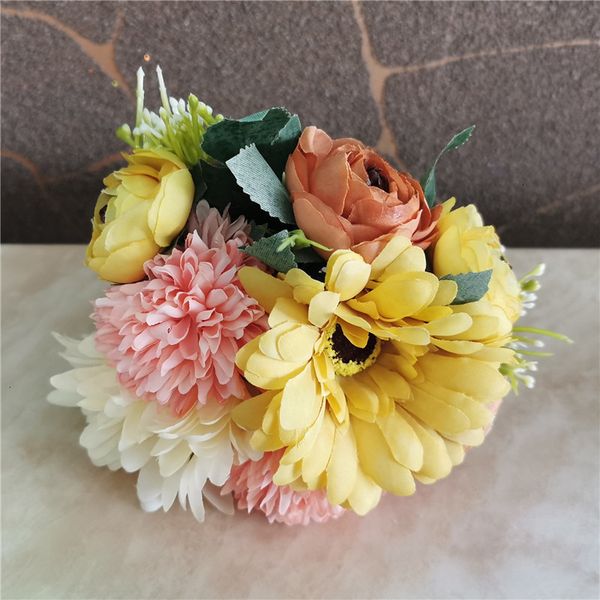 

handmade silk living room home decoration artificial bridal flowers bride bouquet wedding 2 n42jw