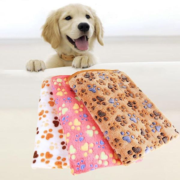 

soft foot печать зоотовары dog cat bed mat puppy подушка 1pcs pet зимнего одеяло коралловых бархатные теплый спальный матрас