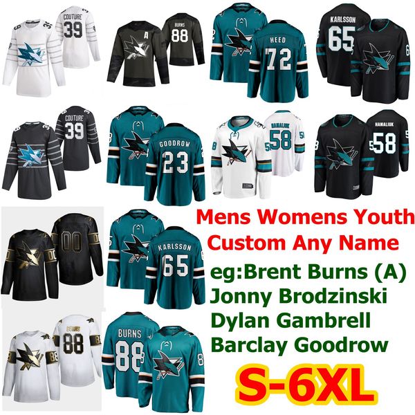 

all star san jose sharks hockey jerseys 47 trevor carrick 18 micheal haley 6 ryan donato noah gregor matt nieto custom stitched, Black;red