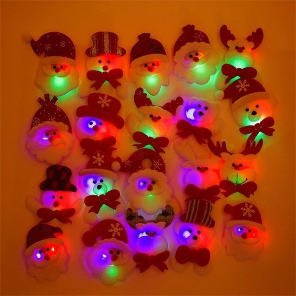 

factoryts2ugift led snowman deer touletjnmubear glowing santa glow flashing cartoon brooch badge toy christmas luminous decoration