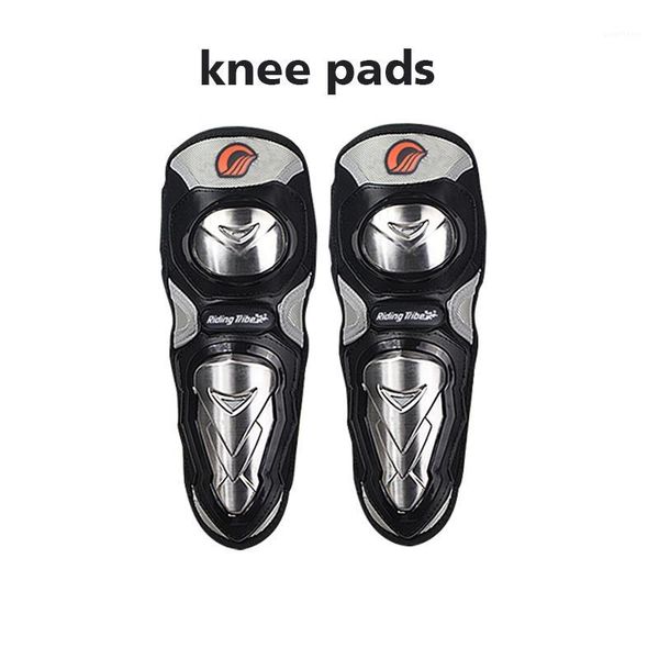 

riding tribe 2020 new motorcycle knee pads stainless steel protector upgrade motor protective gear elbowpad protect hx-p191