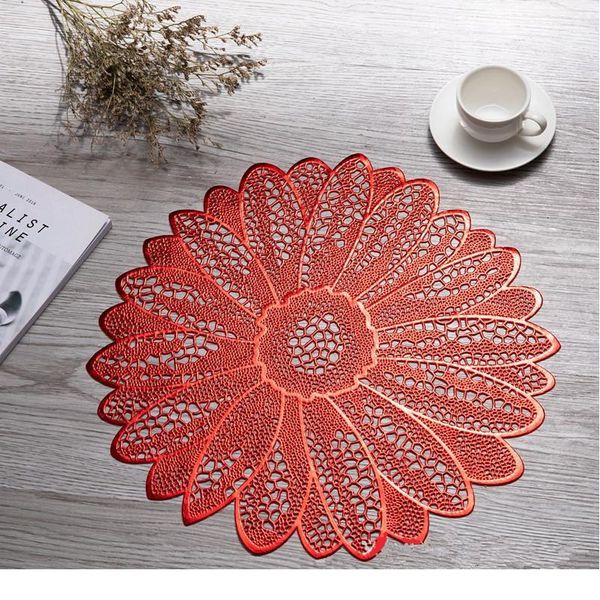 

table mat placemats octagonal hollow waterproof non slip table mats heat-insulated pad coaster home decoration dinner sqcfyv