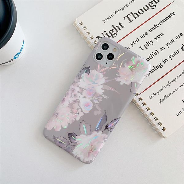 

flykylin vintage floral case for iphone 12 11 pro max x xr xs 7 8 plus se 2020 cover soft silicone laser sqcsyz home2006