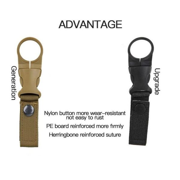 

outdoor military nylon webbing buckle hook water bottle holder clip edc climb carabiner belt backpack hanger camp with c bbywsh