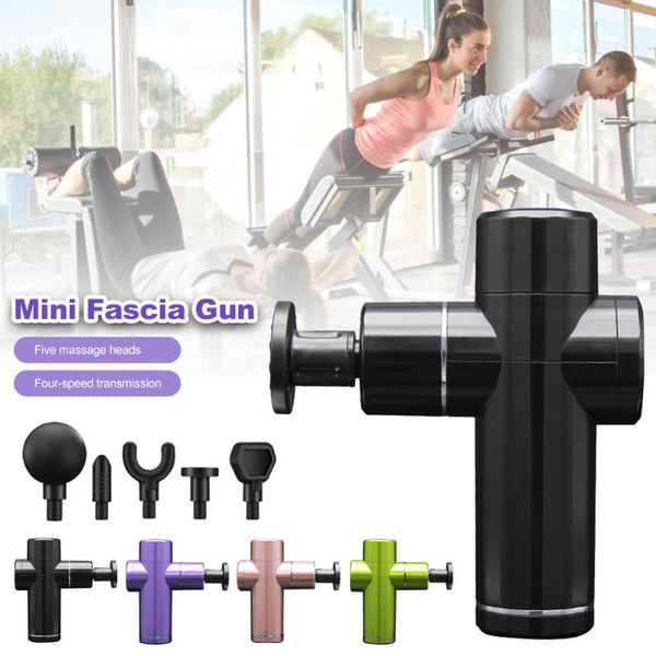 

mini electric massage gun deep muscle fascial body massager gun tissue percussion small fitness equipment pain relax