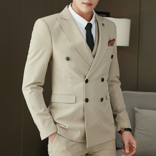 

новая зимняя зима han edition культивирует мораль мужской костюм стильный светлый бизнес случайные мужчина мужчина из трех частей, White;black