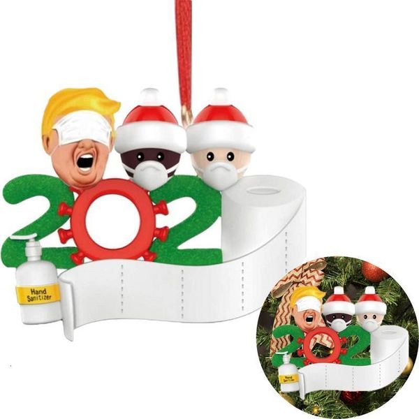 

dhl trump christmas ornament diy greetings 2020 quarantine xmas birthday party pandemic social distancing christmas tree pendant accessories