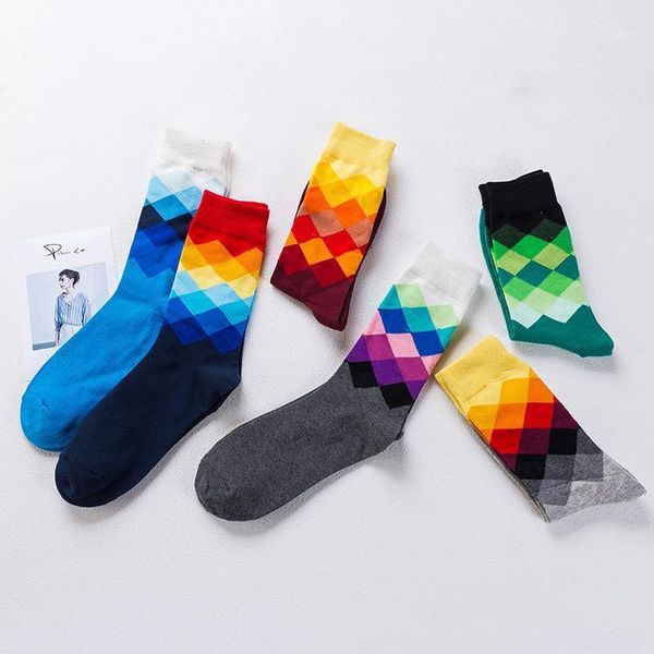 

new spring summer calcetines hombre standard cotton casual delivery men's socks colorful compression socks1, Black