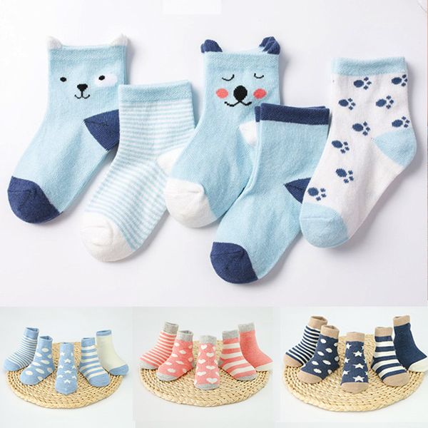 

10 pieces/lot=5pair ) cotton baby socks set spring/autumn winter newborn infant toddler floor no bone for 0-3y promoted y201009, Pink;yellow