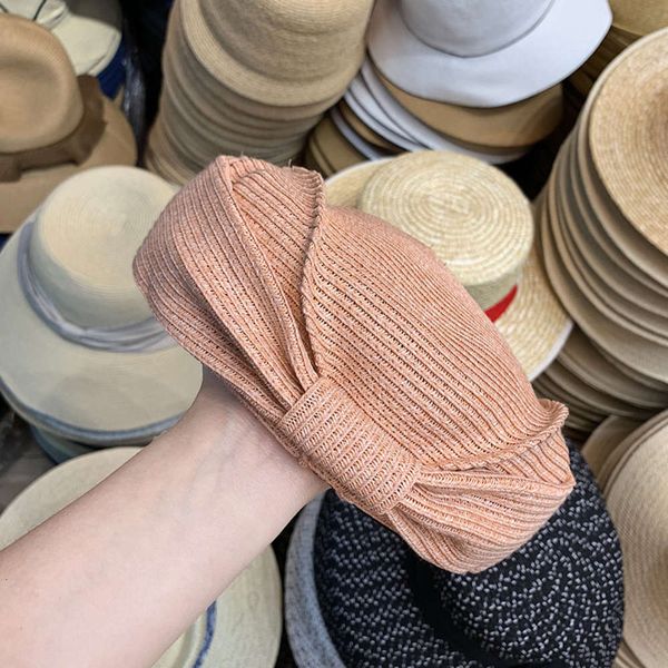 

summer straw breathable bow bud hat women's korean versatile temperament chic decorative beret, Blue;gray