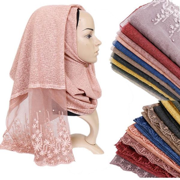 

scarves 2021 nail pearl cotton lace scarf monochromatic ms hui fabric vs1171, Blue;gray