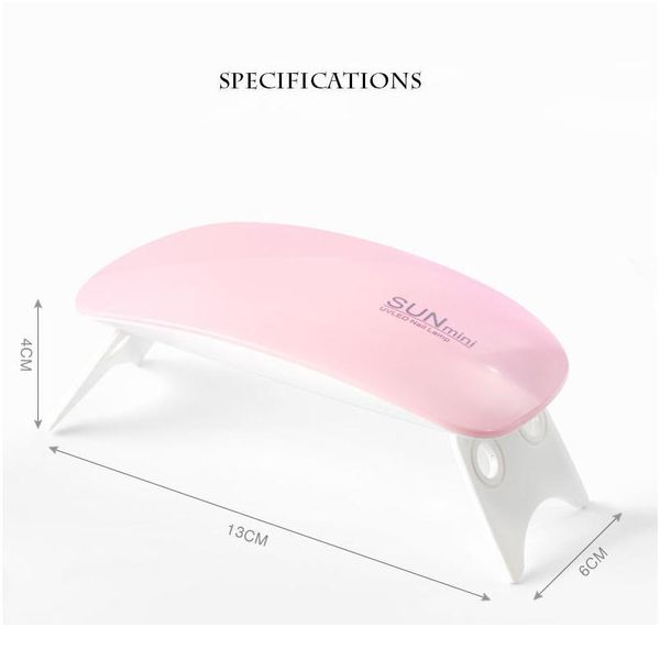 

6w portable mini uv lamp usb led uv lamp led for nail dryer resin mould jewelry making jlluwh, Black