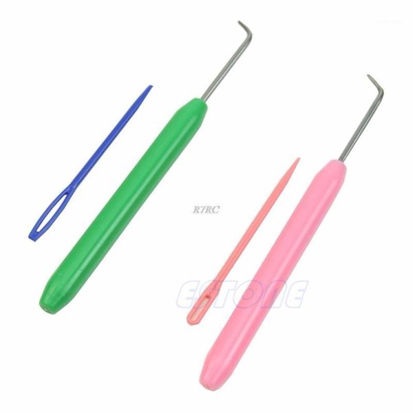 

5 pcs needle and hook crochet hook set for knifty knitter & knitting loom mar21_301, Black