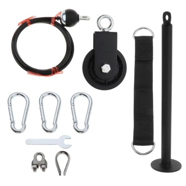 

fitness pulley triceps rope cable machine system diy loading pin, swivel pulley